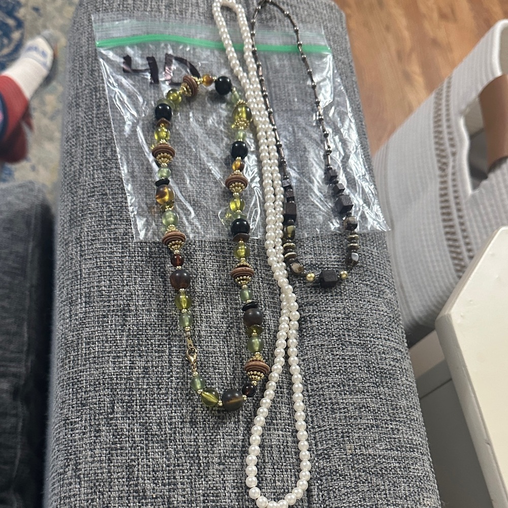 Classic Pearl and Beaded Necklace Set - Bag #40. Bundle for better price